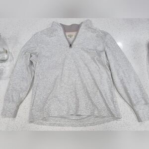 The Normal Brand Light Gray Quarter Zip Pullover